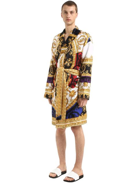 plus size mens robe versace print|women Versace robe cheap.